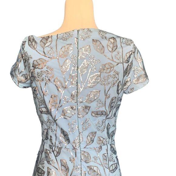 JS Collections Julia Cap Sleeve Sequin Column Gown- Size L - Picture 4 of 12